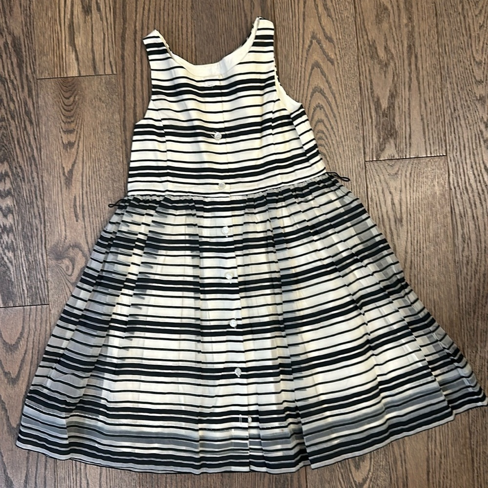EUC Polo by Ralph Lauren Black and Cream Stripped Dress
